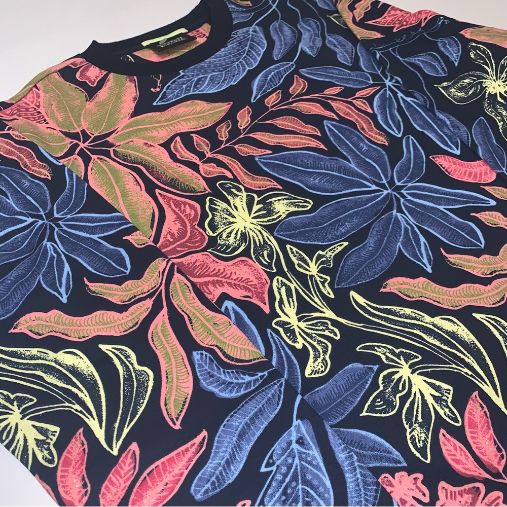 Scotch & Soda Men's Multicolor All-Over-Print Sweatshirt-Size M New - Picture 3 of 10